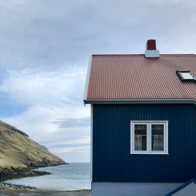 Residential property with painted roof